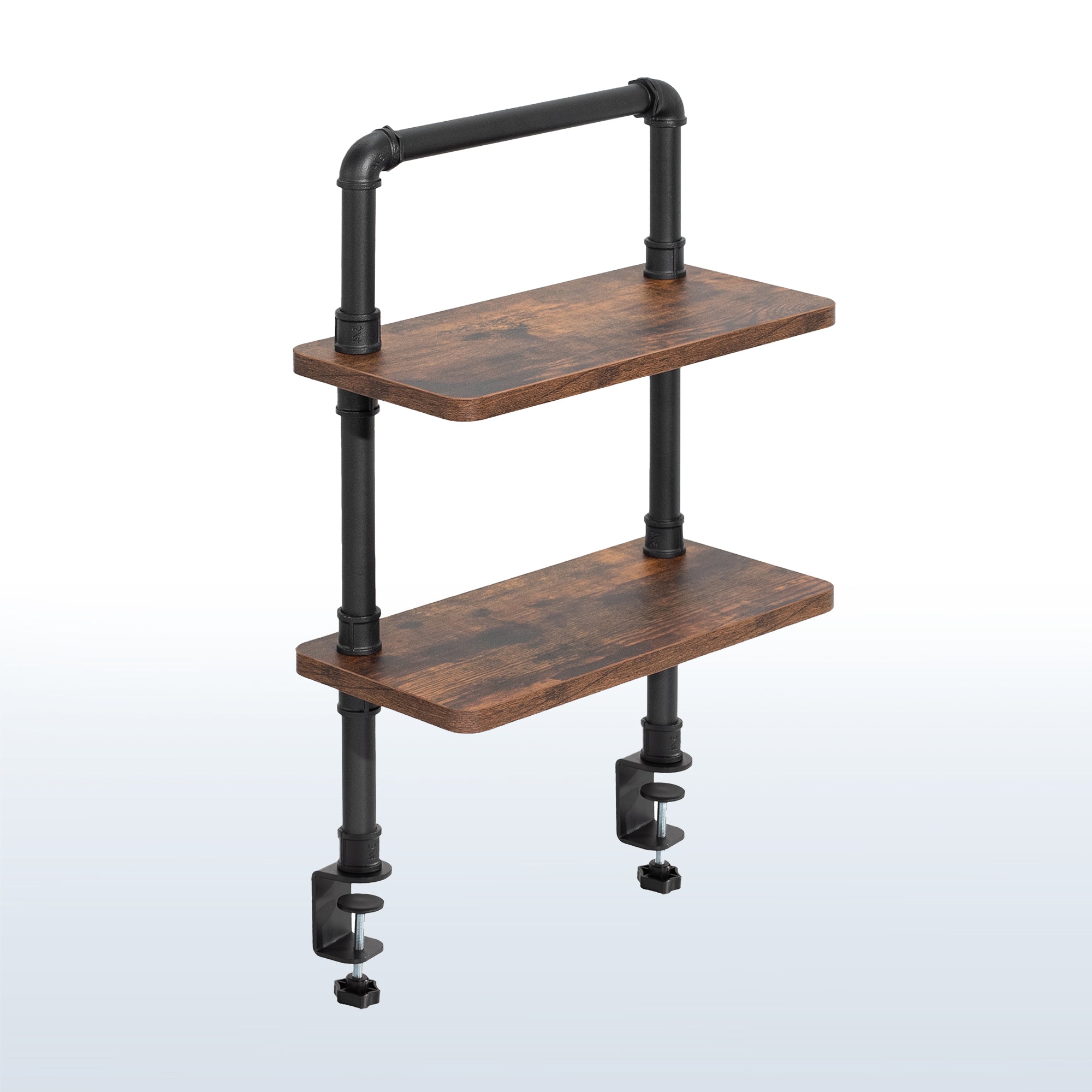 Clamp-on Industrial Pipe Shelves – VIVO - desk solutions, screen