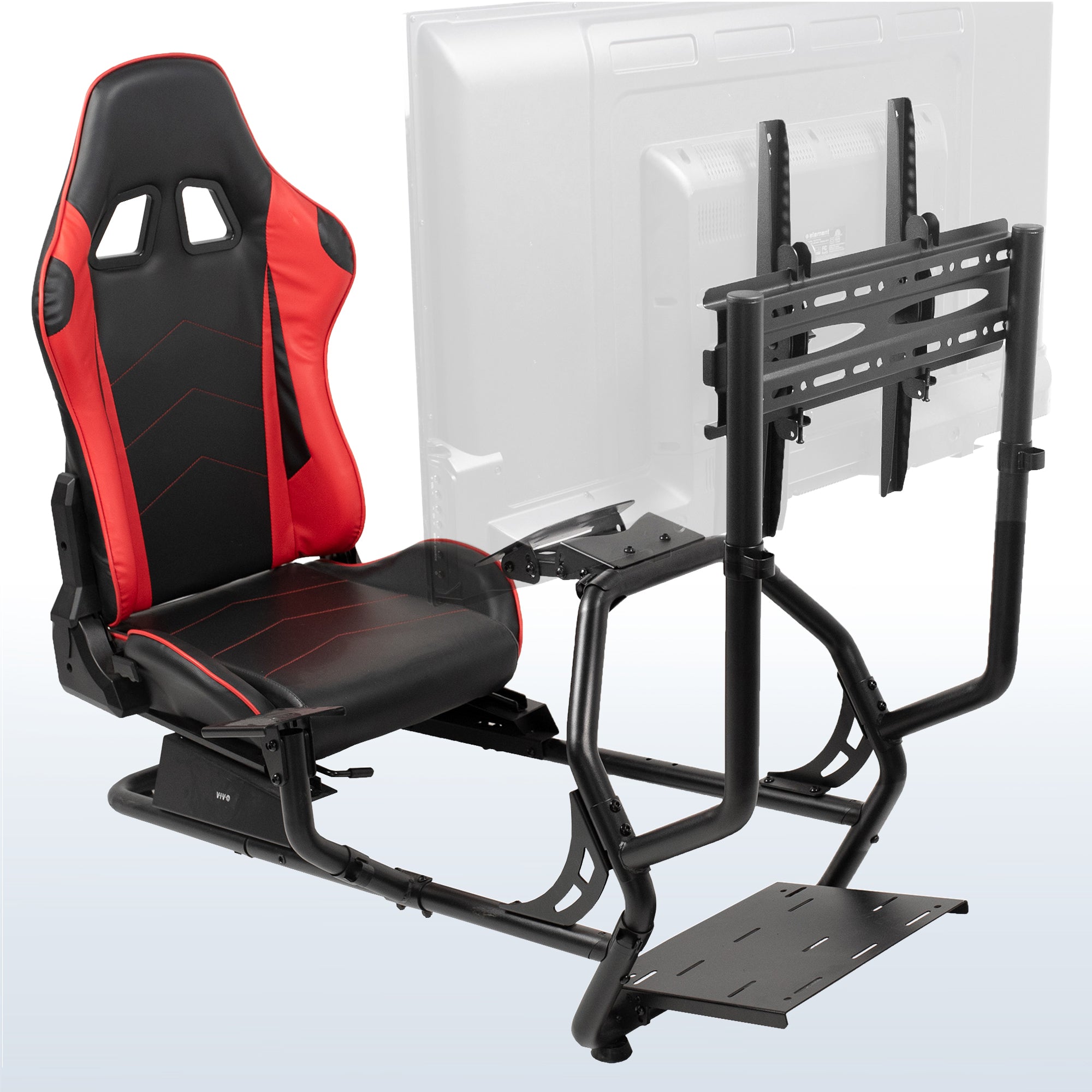 Racing Simulator Cockpit with TV Mount – VIVO desk solutions