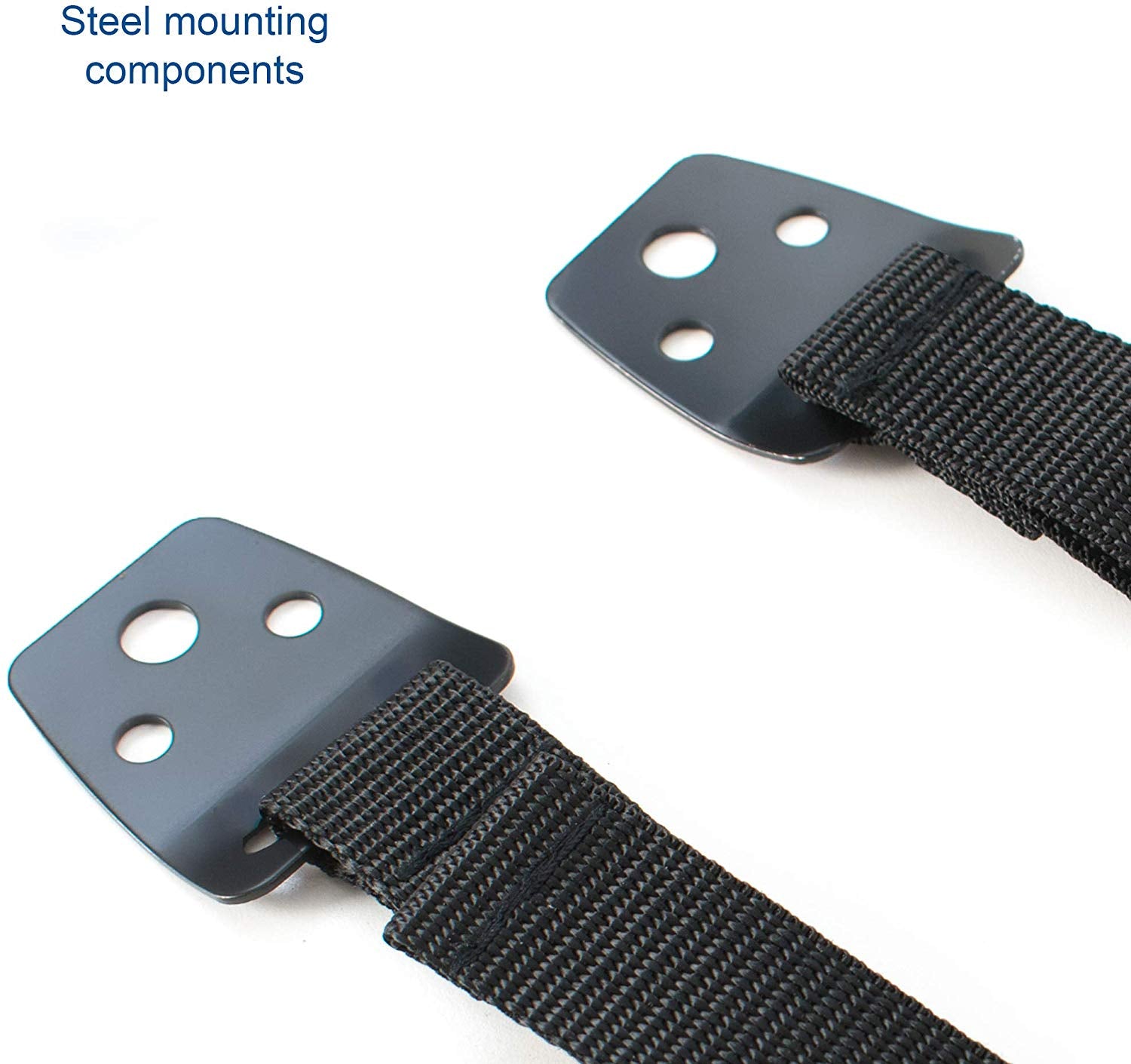 Heavy-duty strap cable management for extra secure TV mounting.