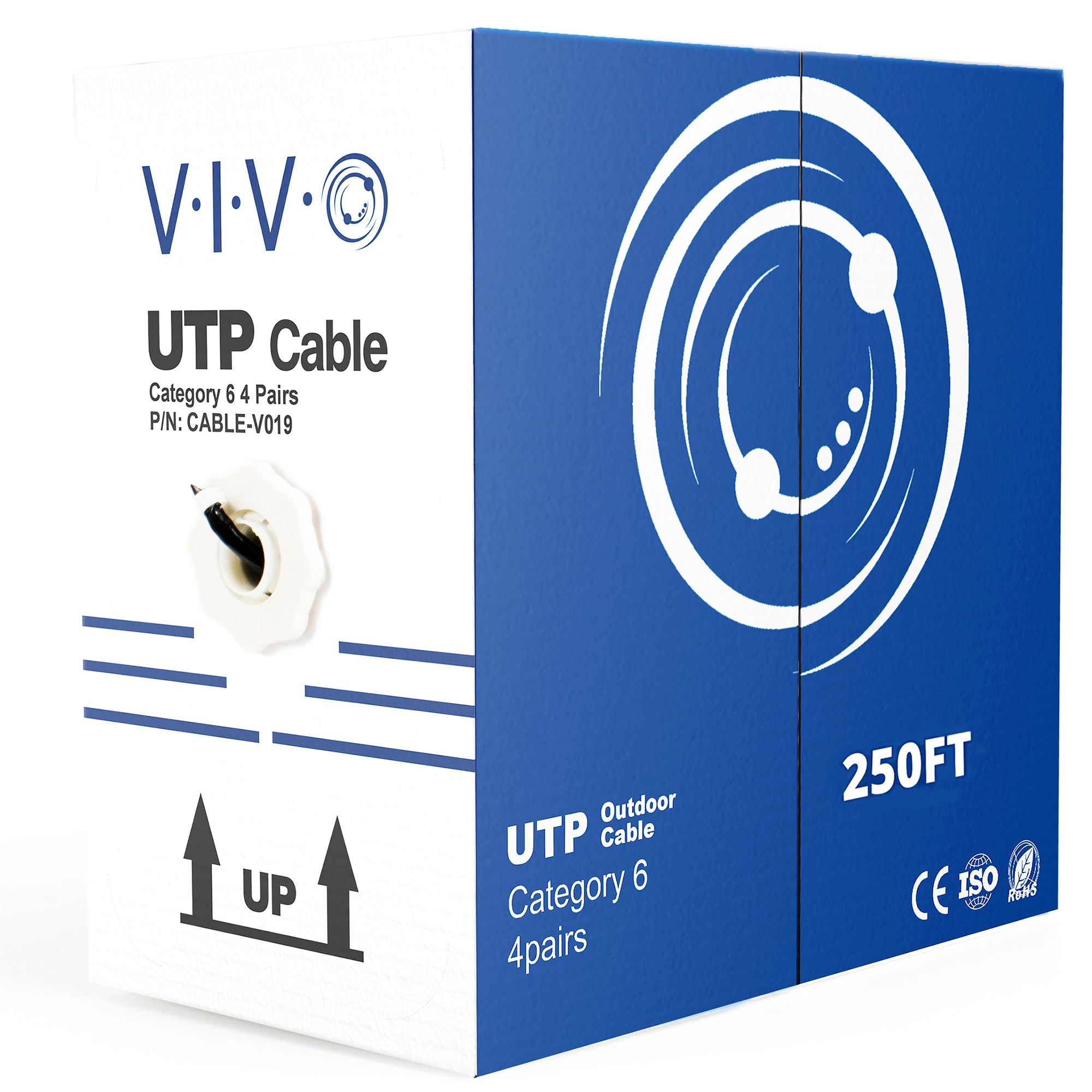 Vente au mètre  Câble Ethernet extérieur Cat.6 anti UV