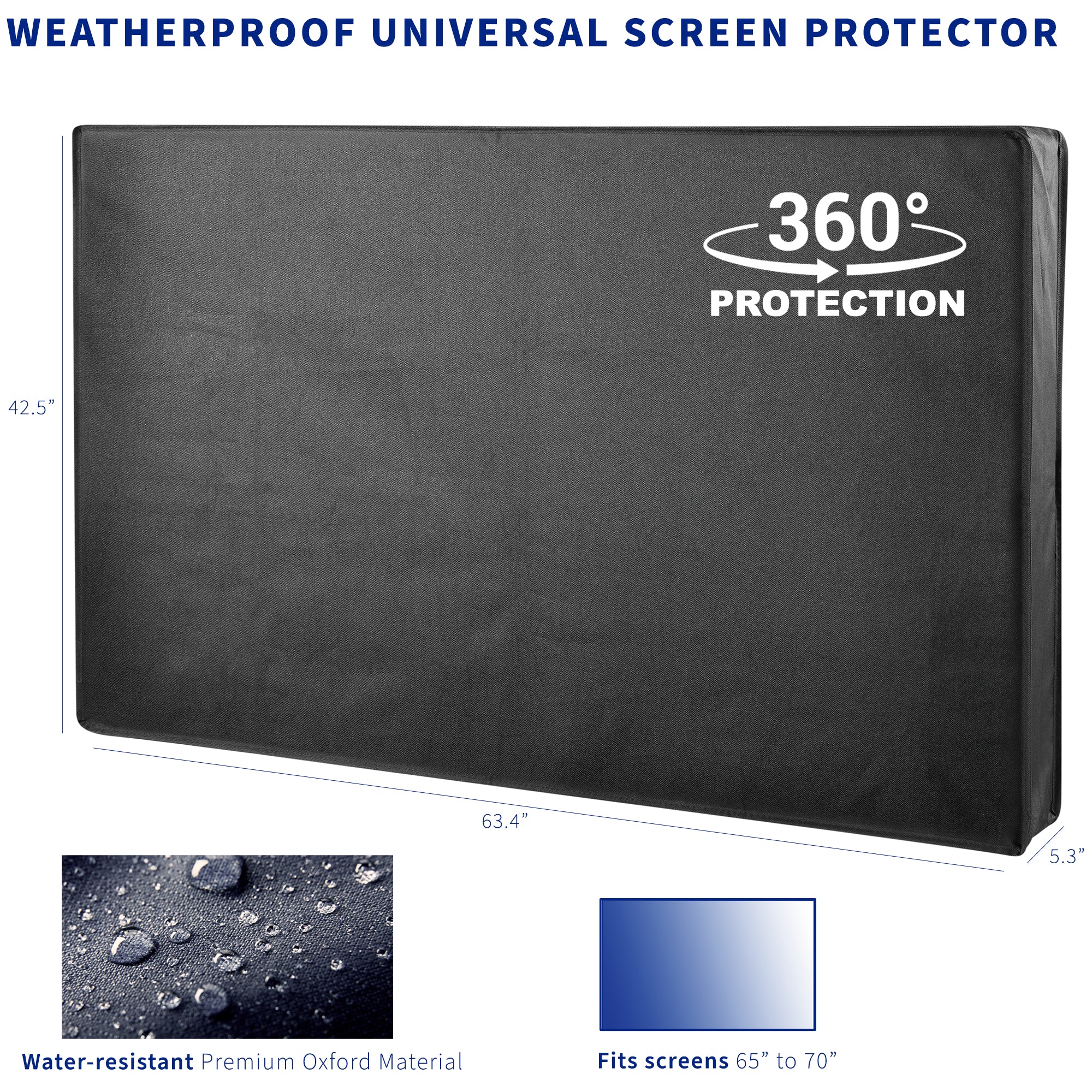 A black TV weatherproof cover.
