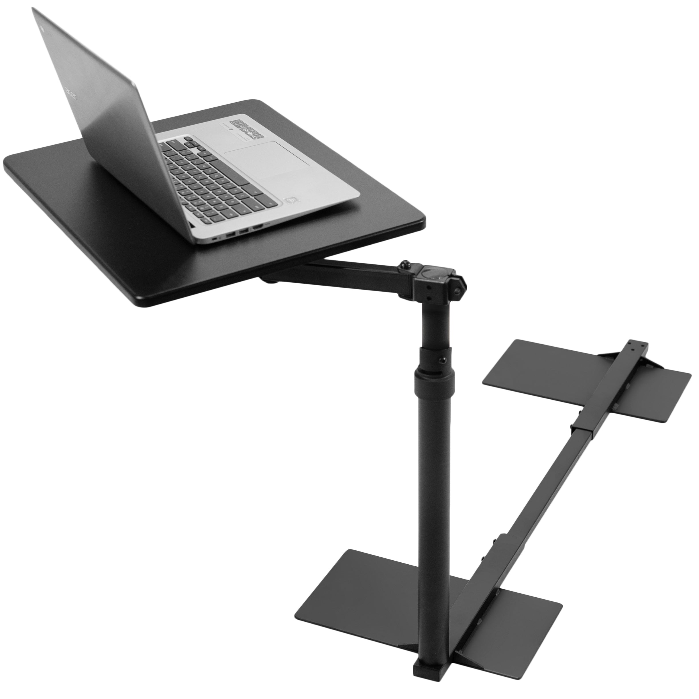 IMountek Portable Folding Laptop Table – Adjustable Height & Angle, TV Tray For Bed Or Sofa, White