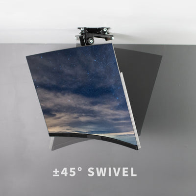 Maximize Comfortable viewing angles with a 45-degree swivel.