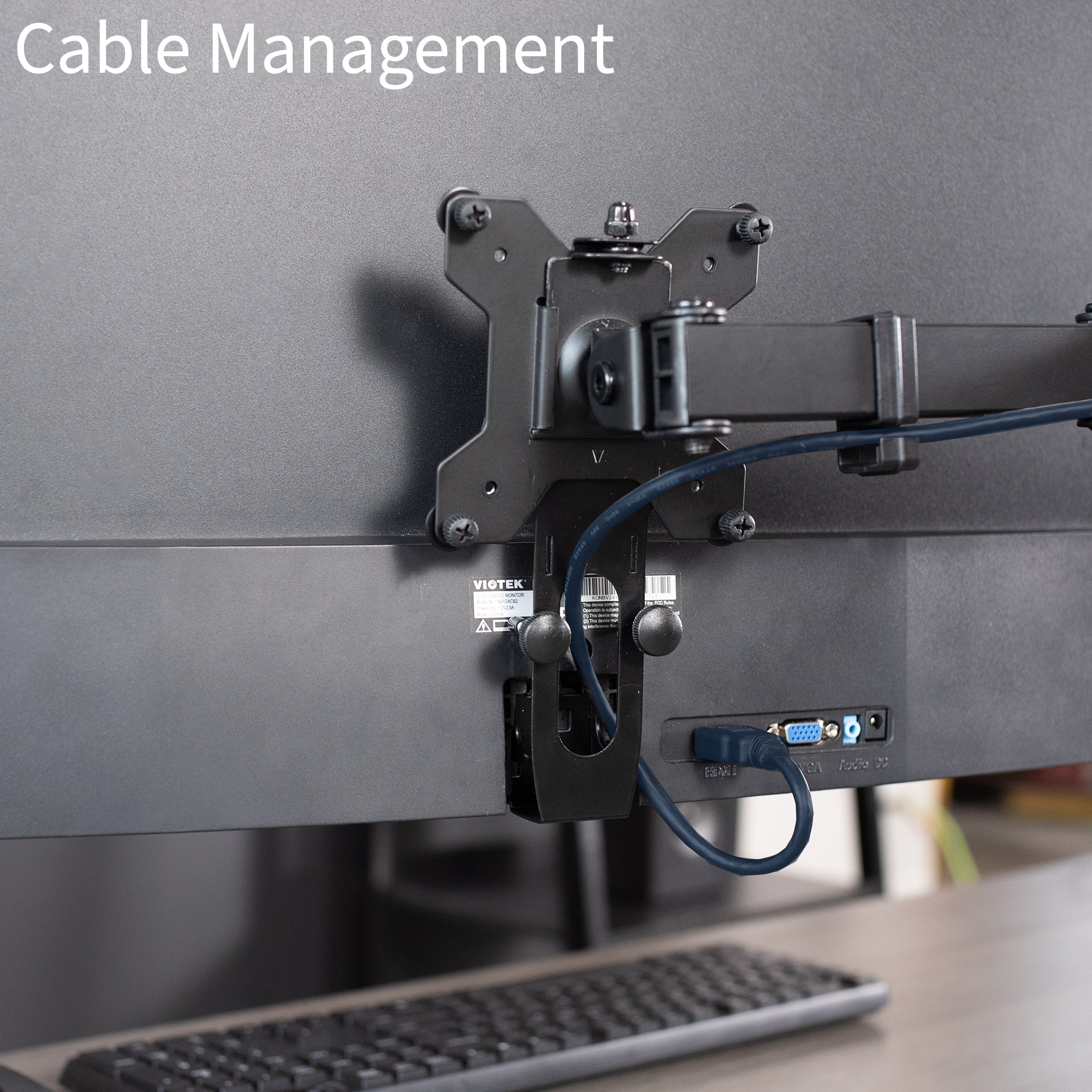 VIVO Quick Attach VESA Adapter Bracket Designed for Viotek Monitor NBV24CB2, VESA 75x75mm and 100x100mm