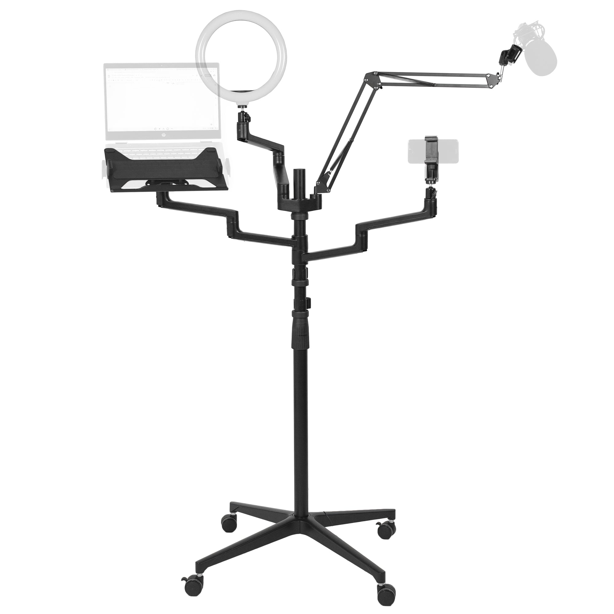 Mobile All-In-One Livestream Multi-Mount Floor Stand