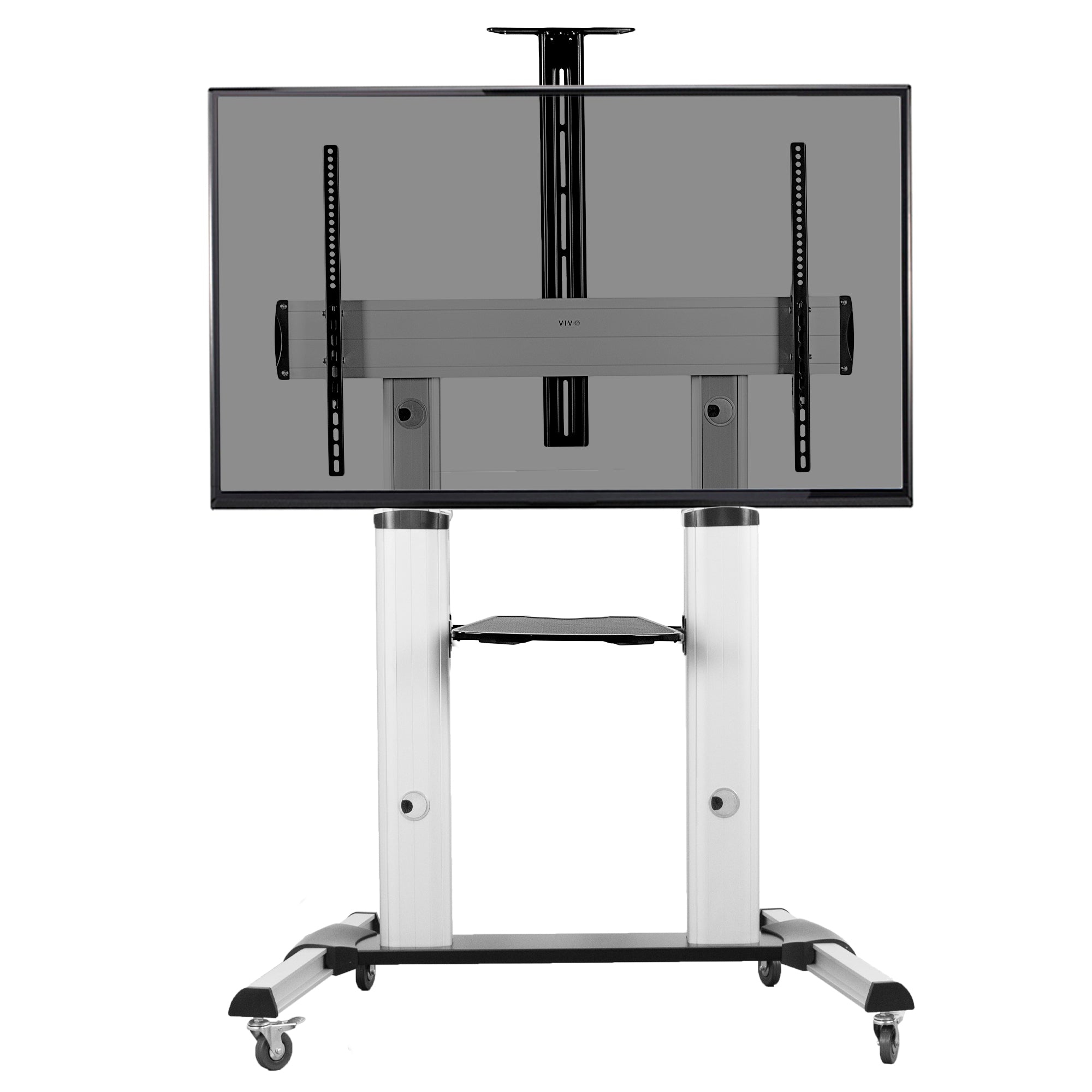 Heavy-Duty Rolling TV Stand, Height Adjustable, 60-100 inch