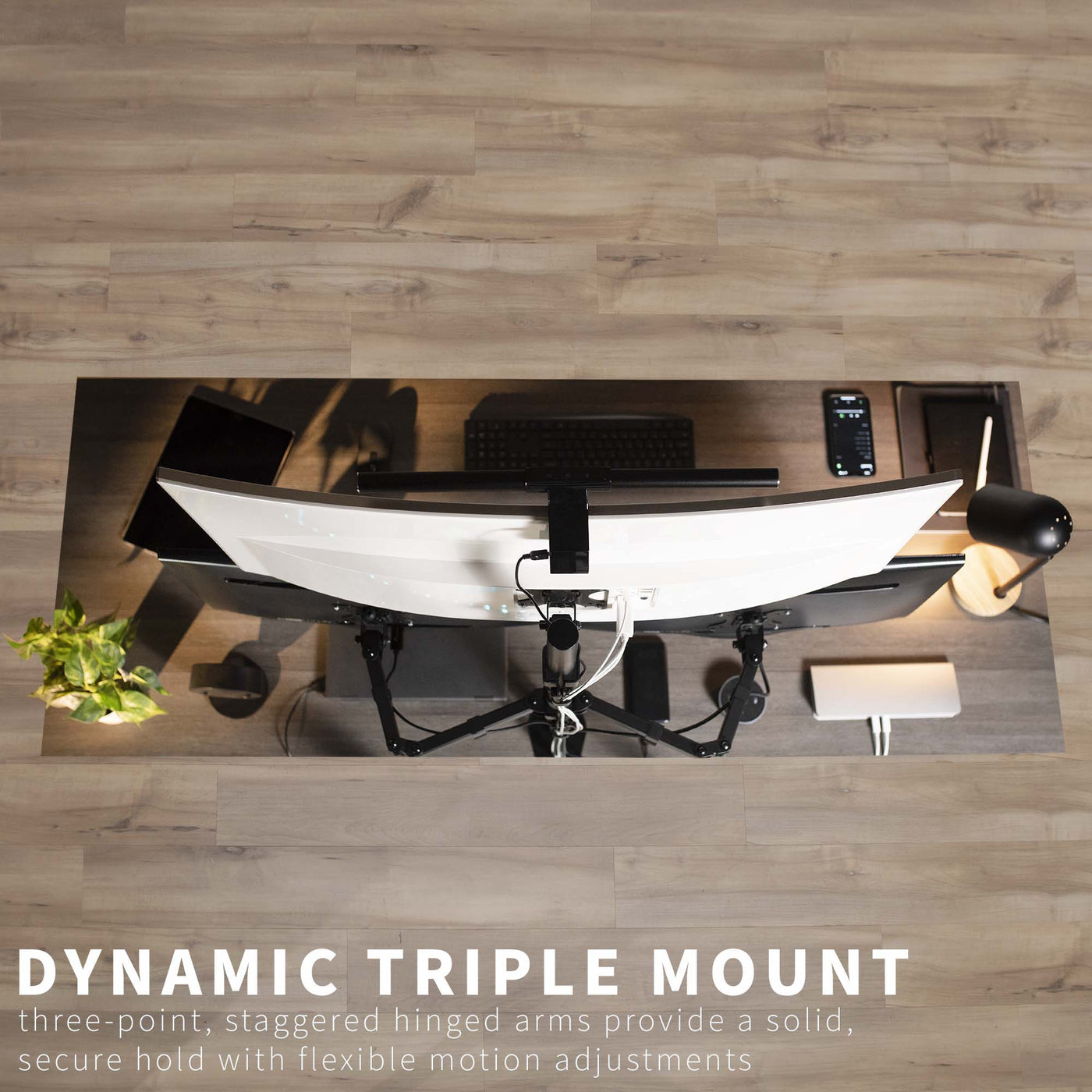 Triple Monitor Desk Mount