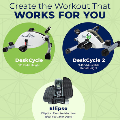 deskcycle under desk bike pedal exerciser DeskCycle by VIVO Adjustable Under Desk Bike Pedal Exerciser – VIVO