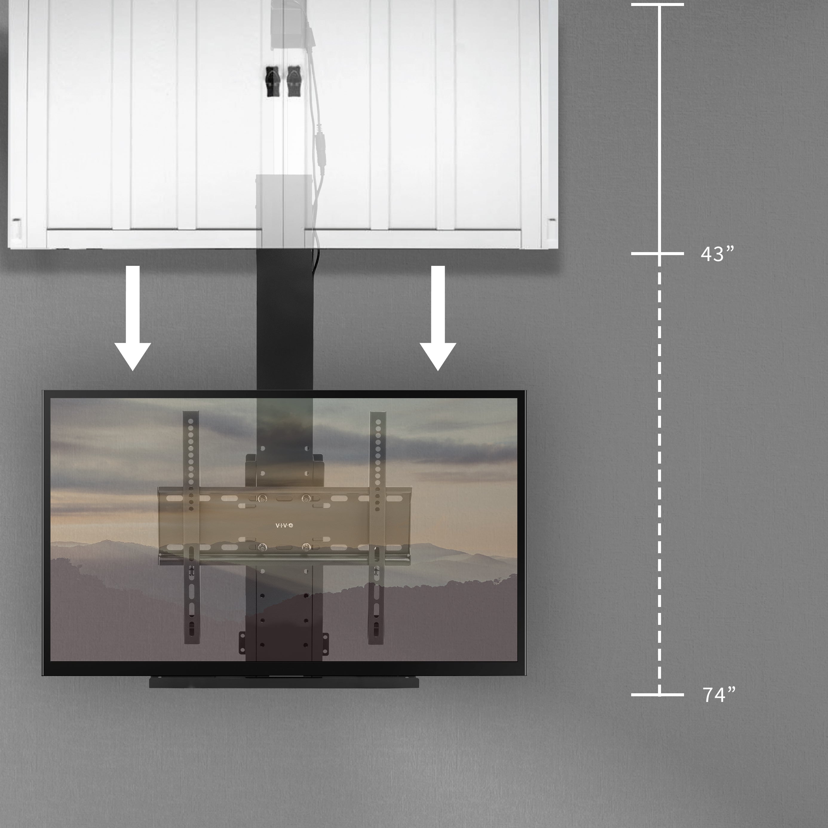 Motorized Drop Down TV Mount with Remote Control – VIVO - desk ...