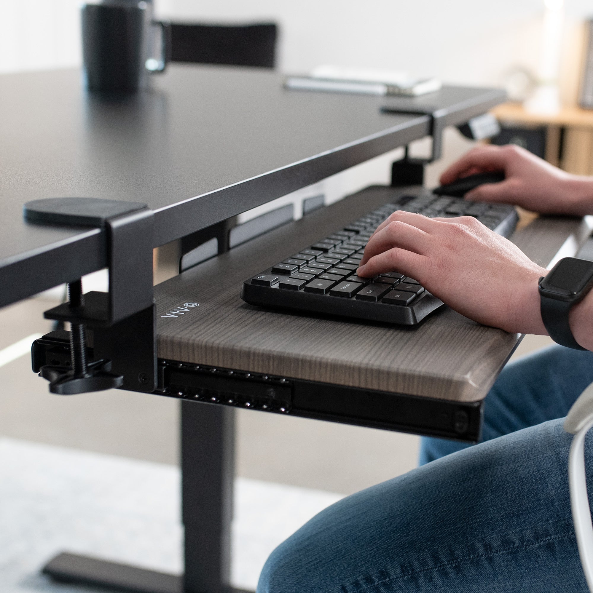 Key Keyboard Clamp Clamp-on Keyboard Tray – VIVO - desk solutions, screen mounting, and more