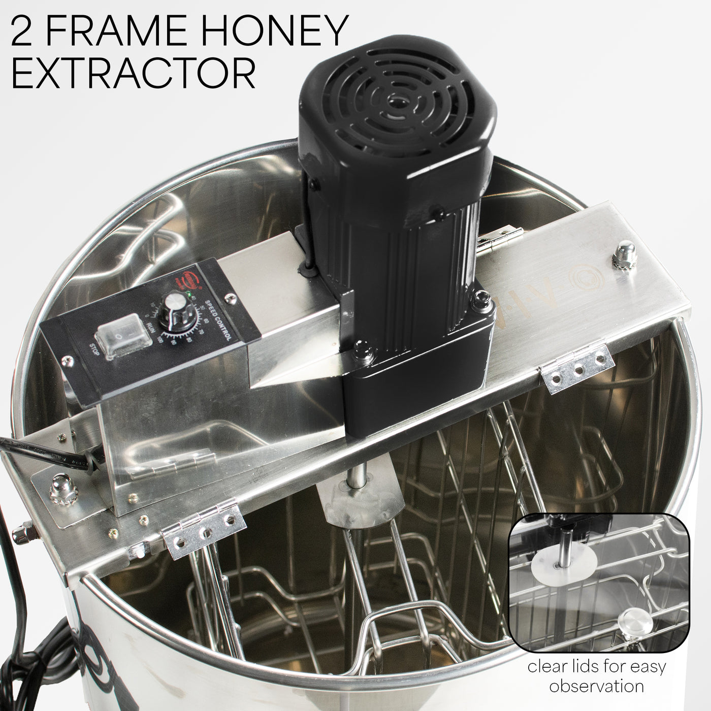 Electric Two Frame Stainless Steel Honey Extractor