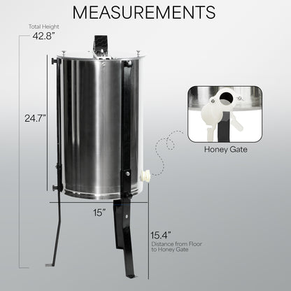 Two Frame Stainless Steel Honey Extractor