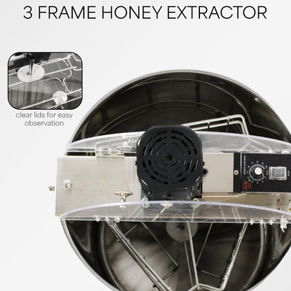 Electric Three Frame Stainless Steel Honey Extractor