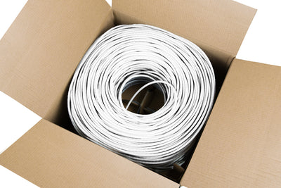 White 250ft Cat6 Full Copper Indoor Ethernet Cable