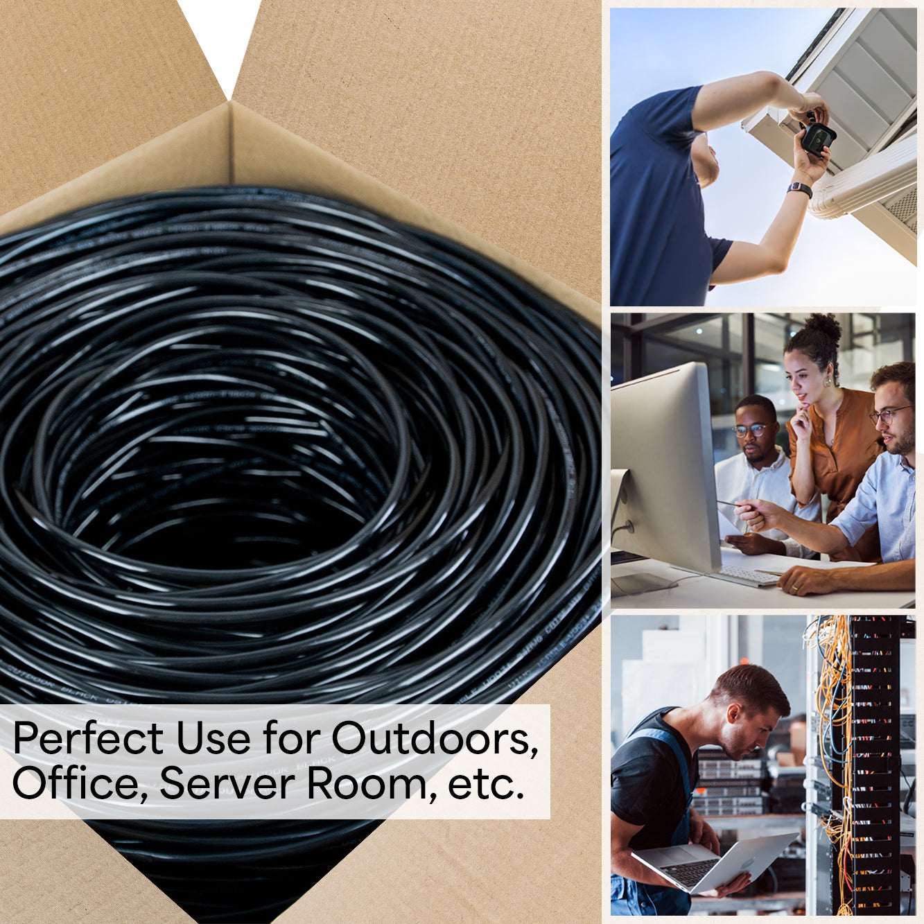 250ft Cat6 Outdoor Ethernet Cable