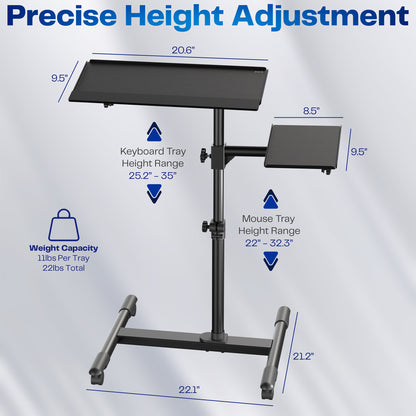 Freestanding Keyboard Tray Cart