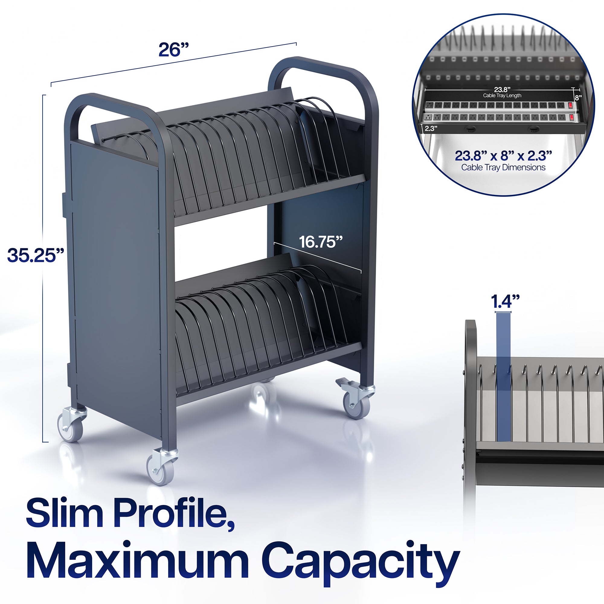 32-Device Open Charging Cart