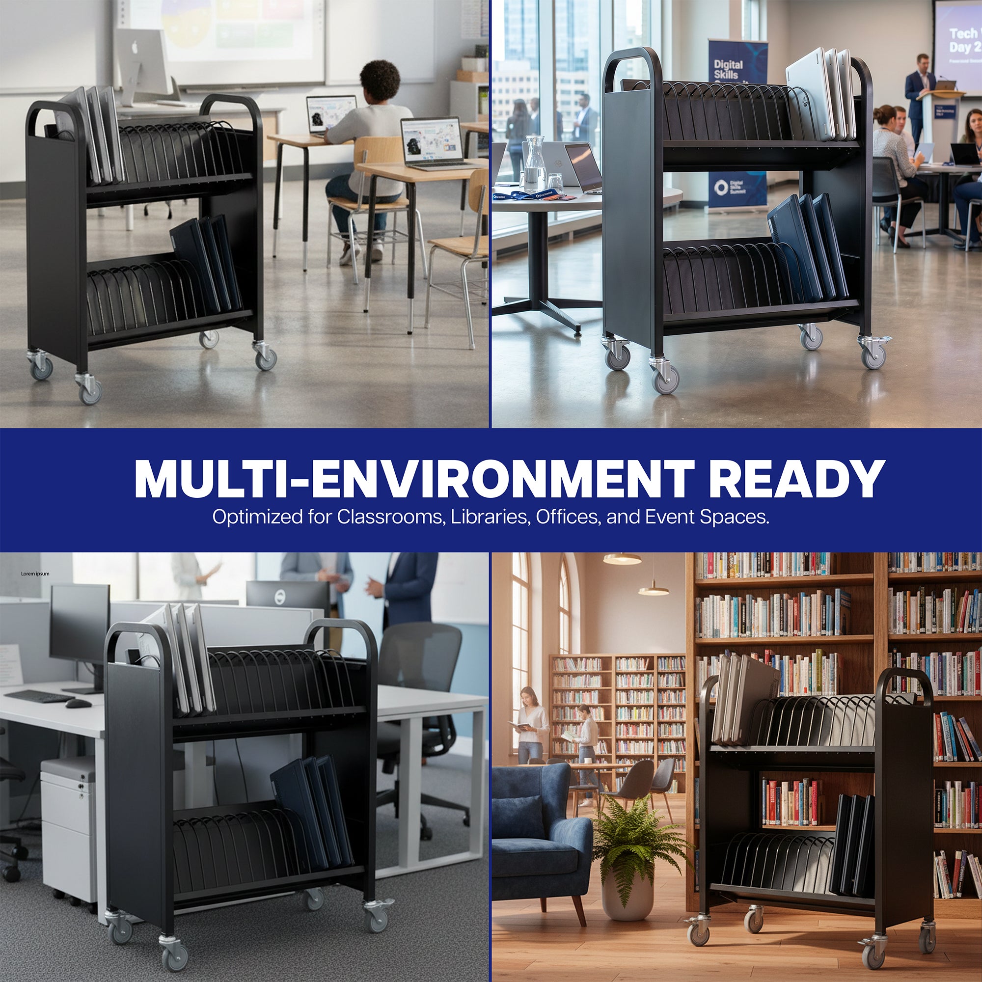 32-Device Open Charging Cart