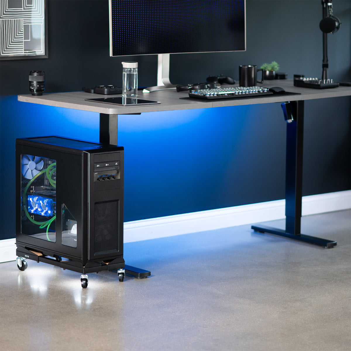 Computer Cpu Cart Premium Large CPU Cart – VIVO - desk solutions, screen mounting, and more
