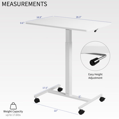 Mobile Pneumatic Lift Height Adjustable Workstation Cart