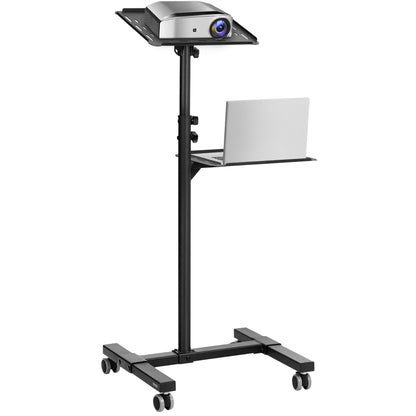 Convenient mobile projector and laptop cart.