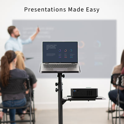 Convenient mobile projector and laptop cart.