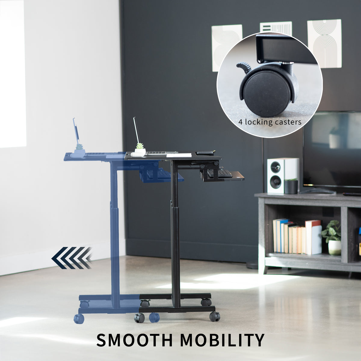 Lockable Computer Stations Locking Mobile Computer Workstation Cart Laptop Computer Pole Cart