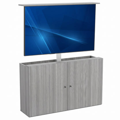 Gray Cabinet with Motorized TV Stand for 32" to 55" Screens