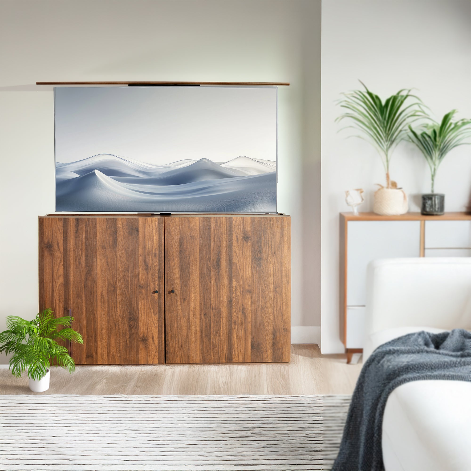 TV Lift Cabinet with Motorized Stand