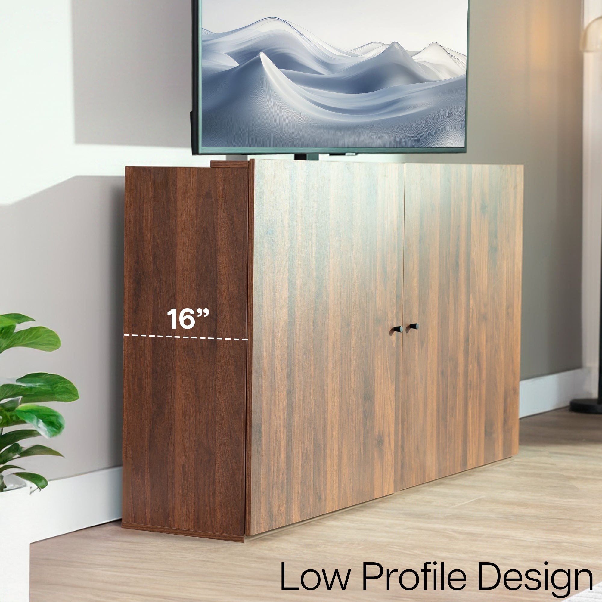 TV Lift Cabinet with Motorized Stand – VIVO - desk solutions