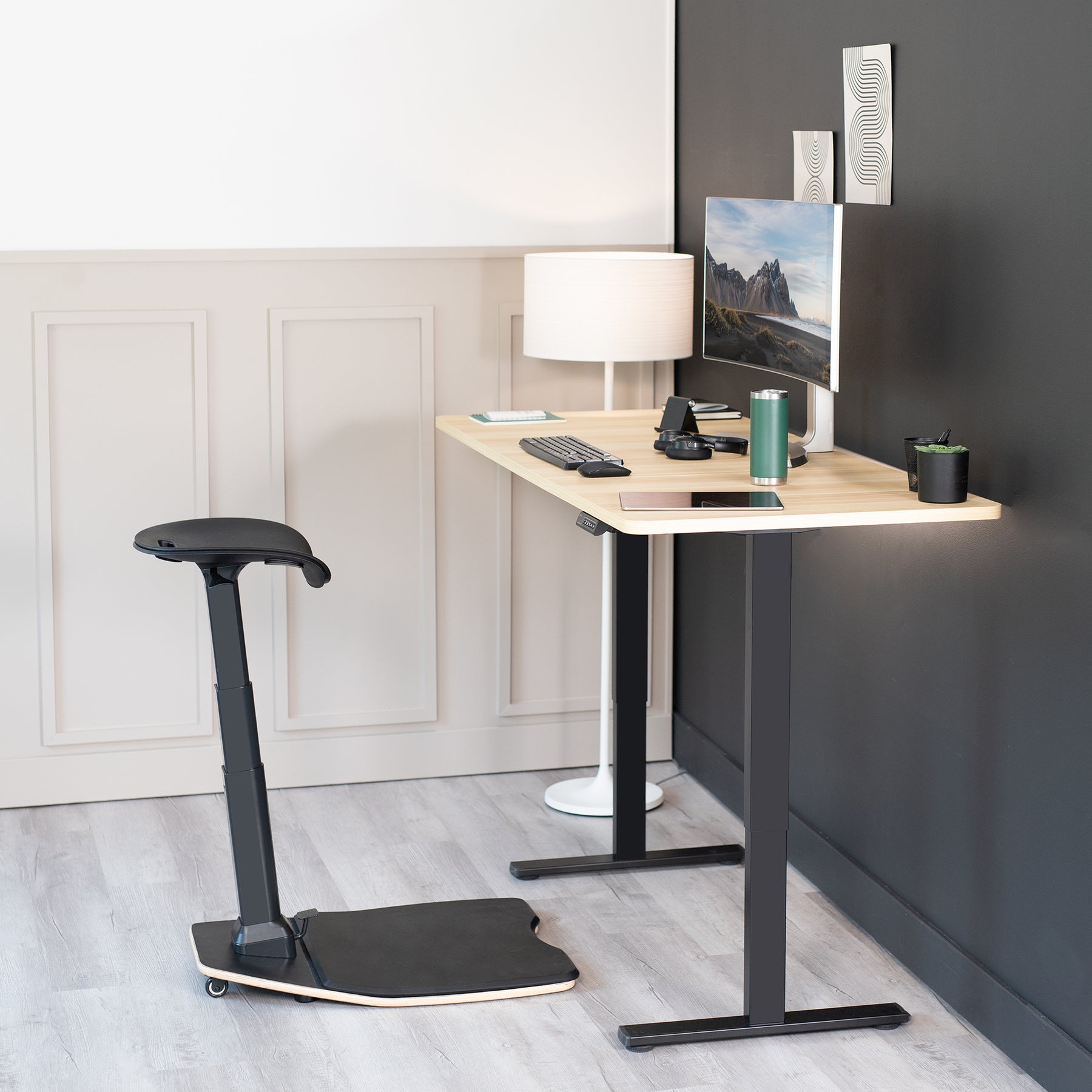 Posture Chair with Anti-Fatigue Mat – VIVO - desk solutions, screen  mounting, and more