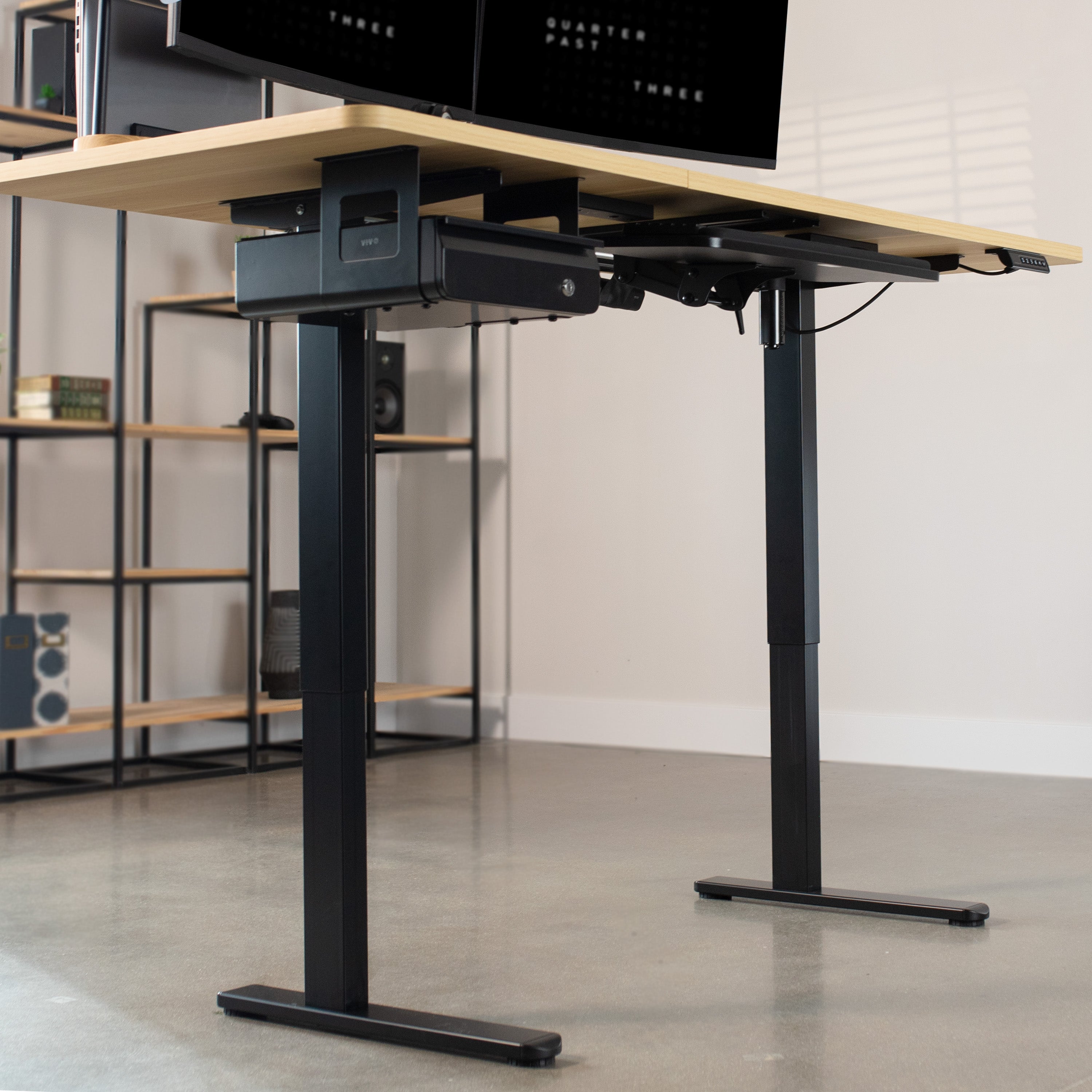 Computer Desk Rear Electric Single Motor Desk Frame with Rear-set Legs – VIVO - desk ...