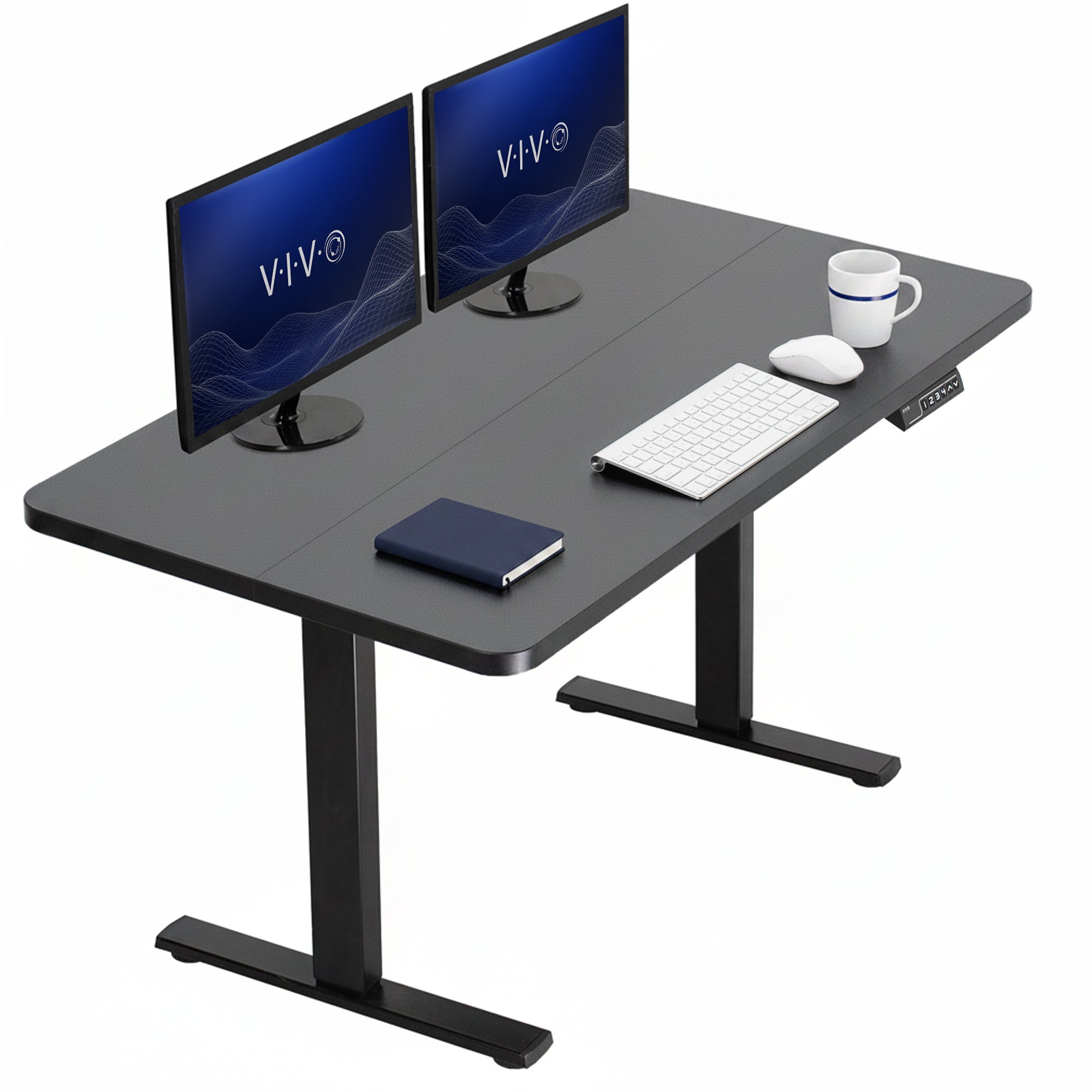 1B Split Top Series - Single Motor Electric Desk with Push Button Memo ...