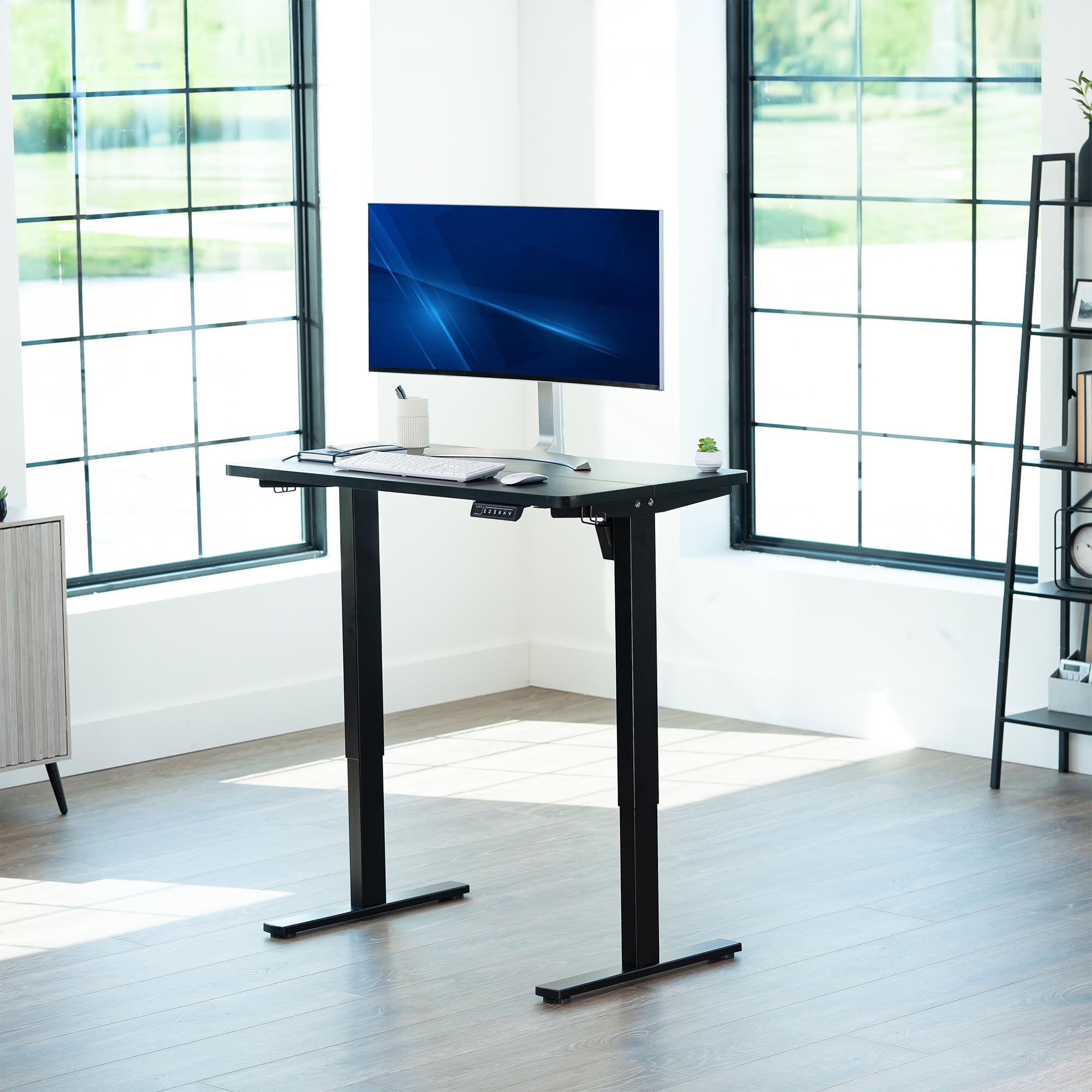 1B Split Top Series - Single Motor Electric Desk with Push Button Memory Controller