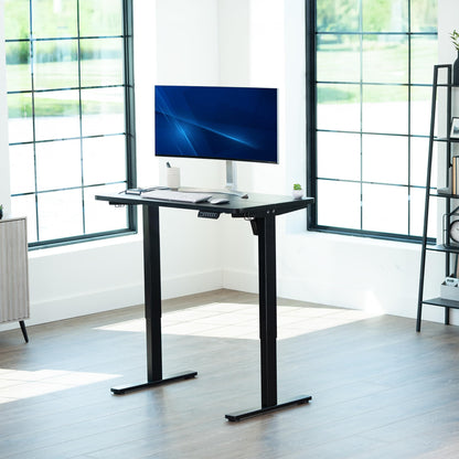 1B Split Top Series - Single Motor Electric Desk with Push Button Memory Controller