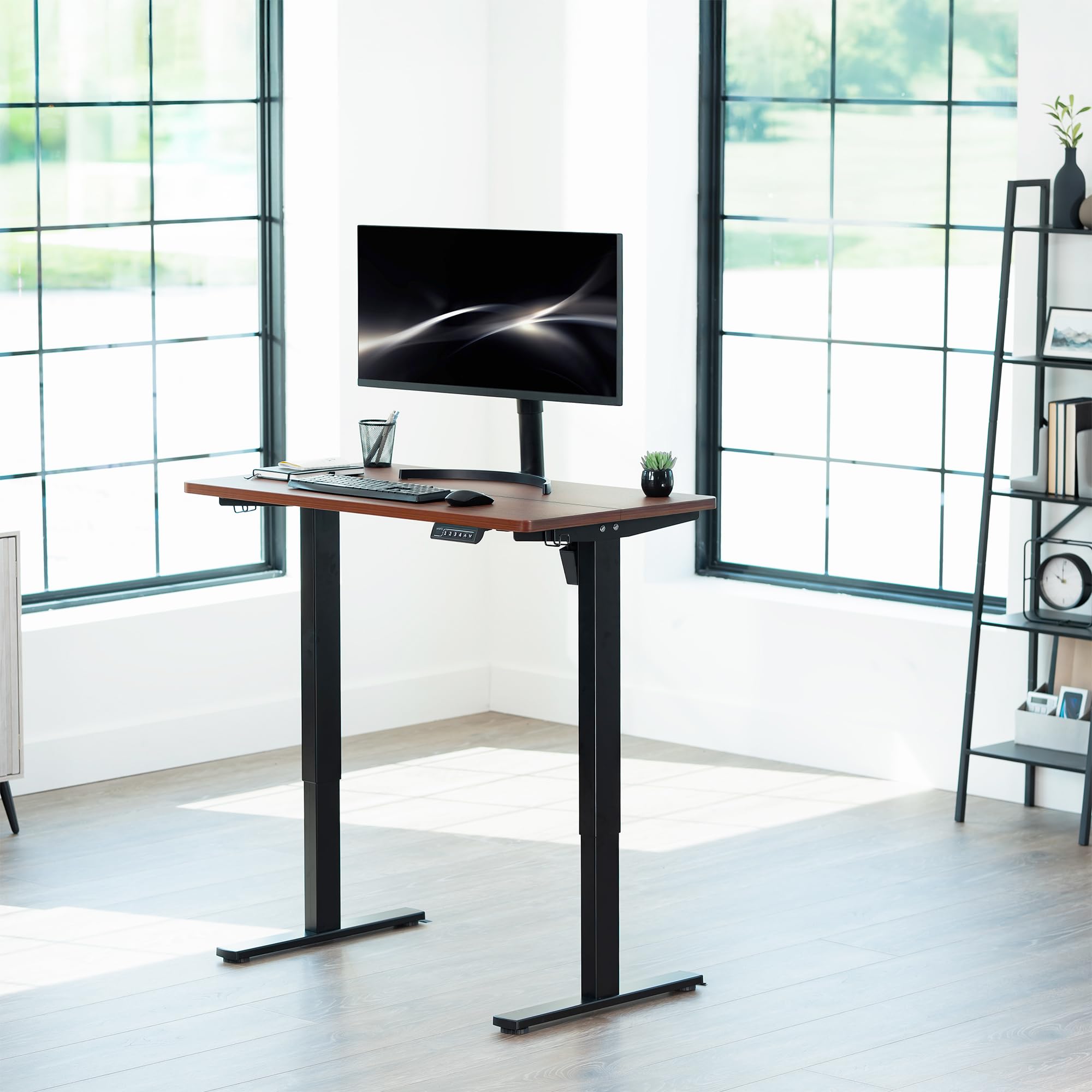 1B Split Top Series - Single Motor Electric Desk with Push Button Memory Controller