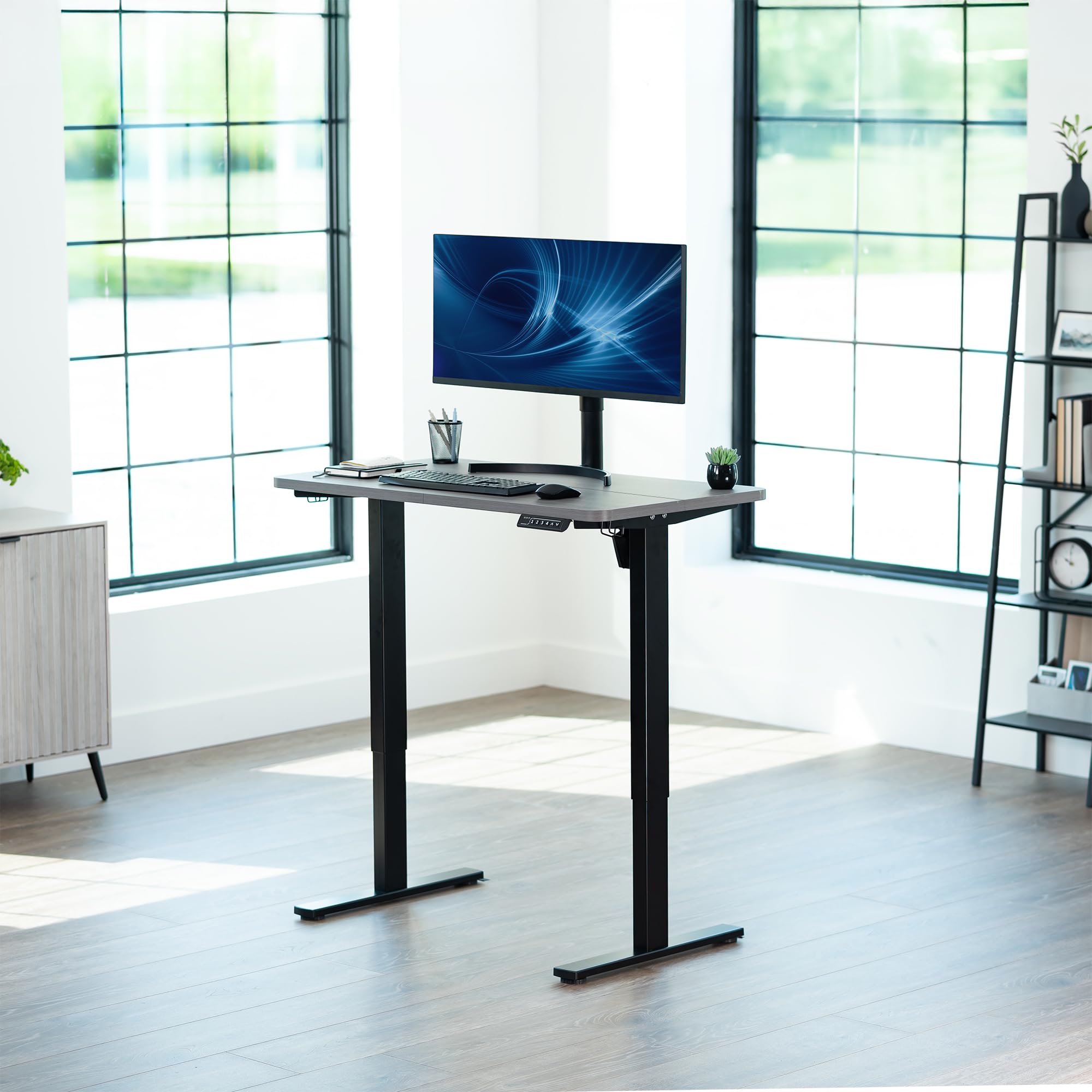 1B Split Top Series - Single Motor Electric Desk with Push Button Memory Controller