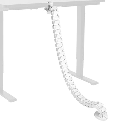 Clamp-on vertebrae cable management for desk.