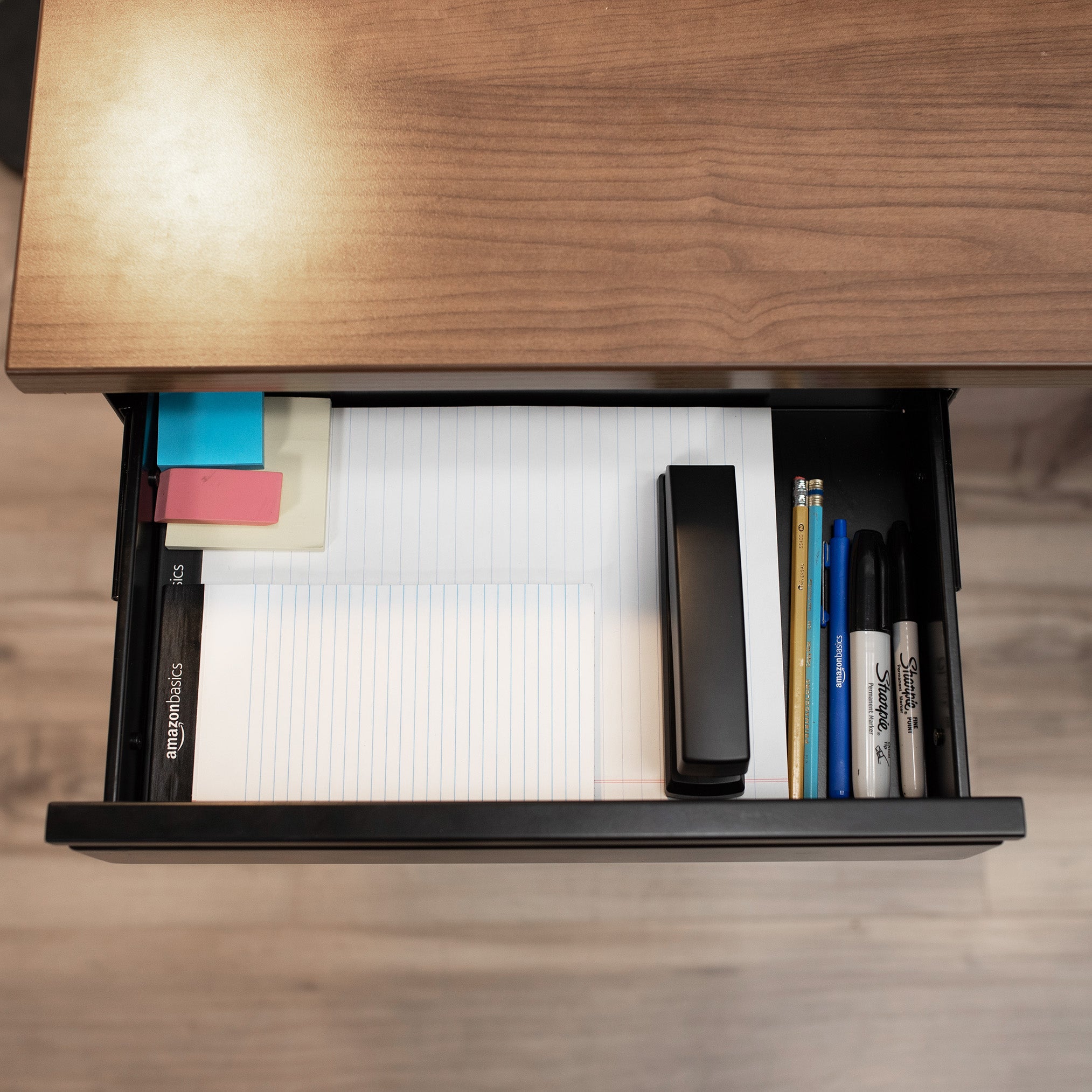 vivo Black Space Saving 16 Pull Out Under Desk Storage Drawer Without Shell