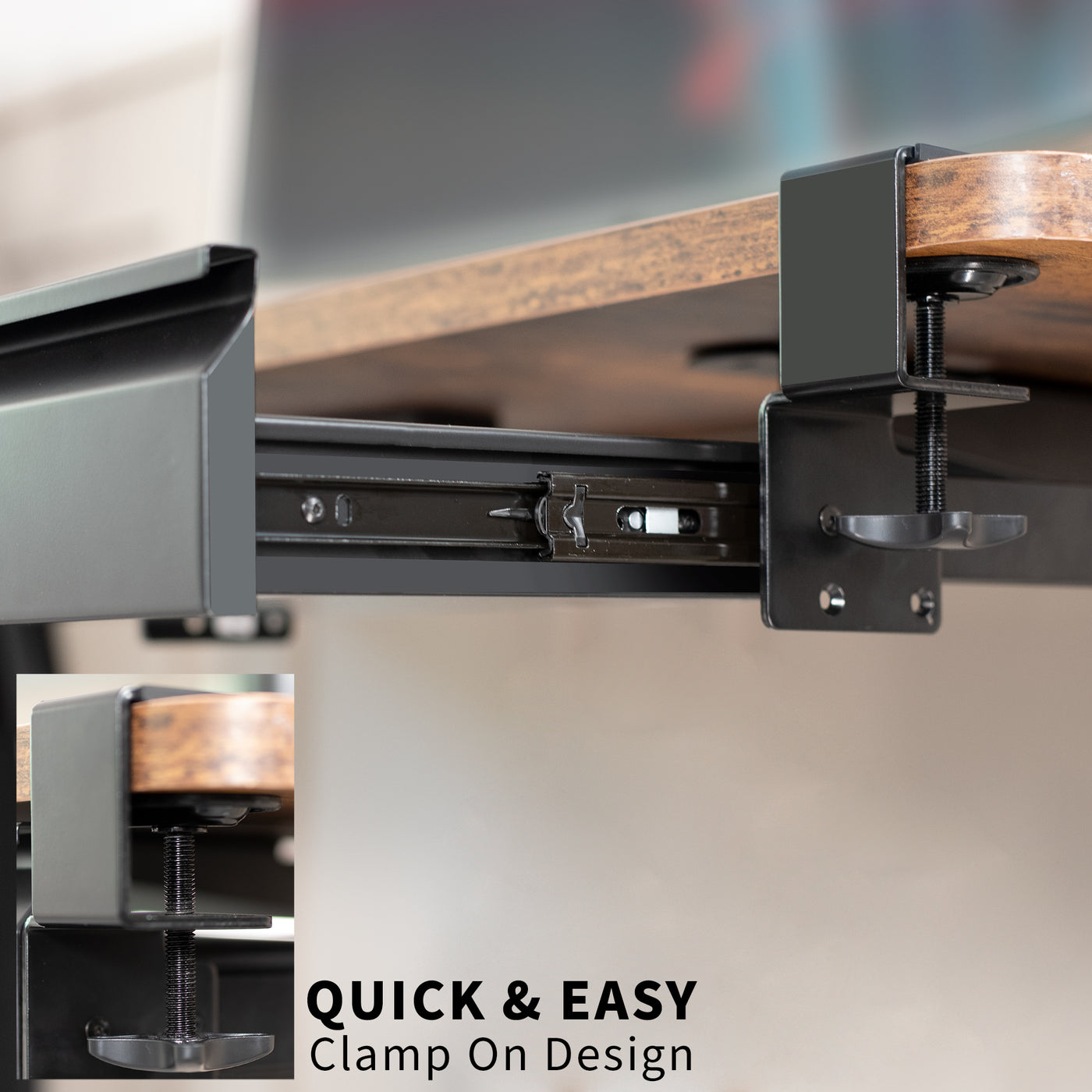 Black Clamp-on Art Easel Stand – VIVO - desk solutions, screen mounting,  and more