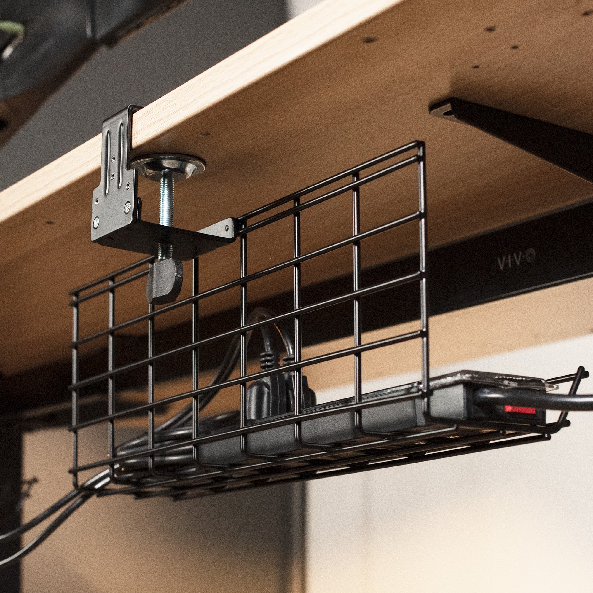 Clamp-on Cable Management Racks – VIVO - desk solutions, screen ...