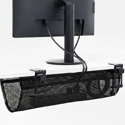 24 Inch Clamp-on Under Desk Cable Net, Workstation Wire Organizer, Cable Management for Home and Office 24 Inch Clamp-on Under Desk Cable Net, Workstation Wire Organizer, Cable Management for Home and Office