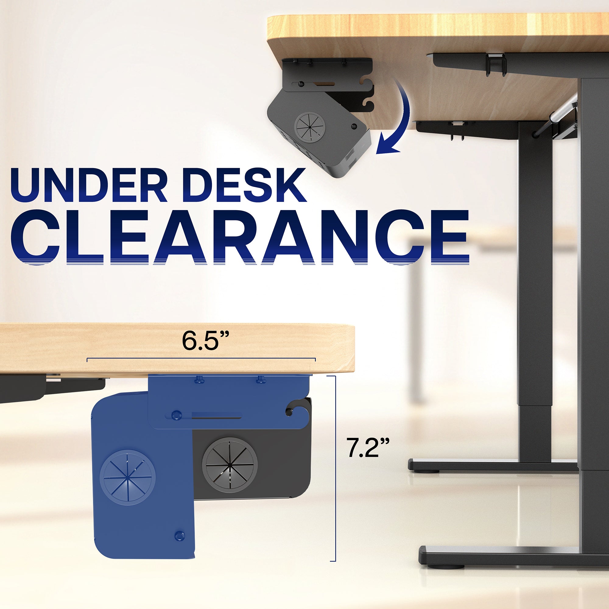 Flip Open Under Desk Cable Management Box – VIVO - desk solutions