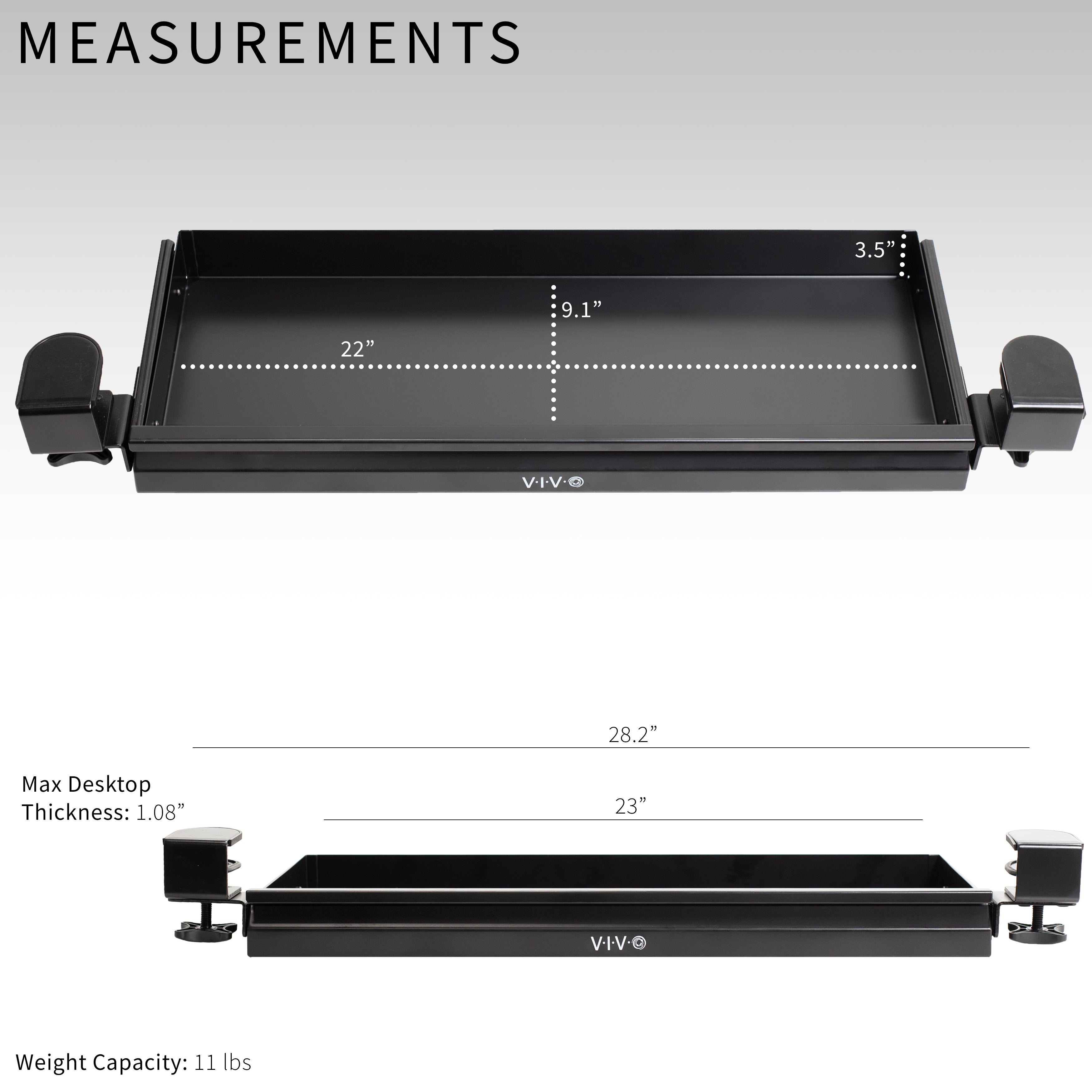 Shallow Clamp-on Desk Drawer