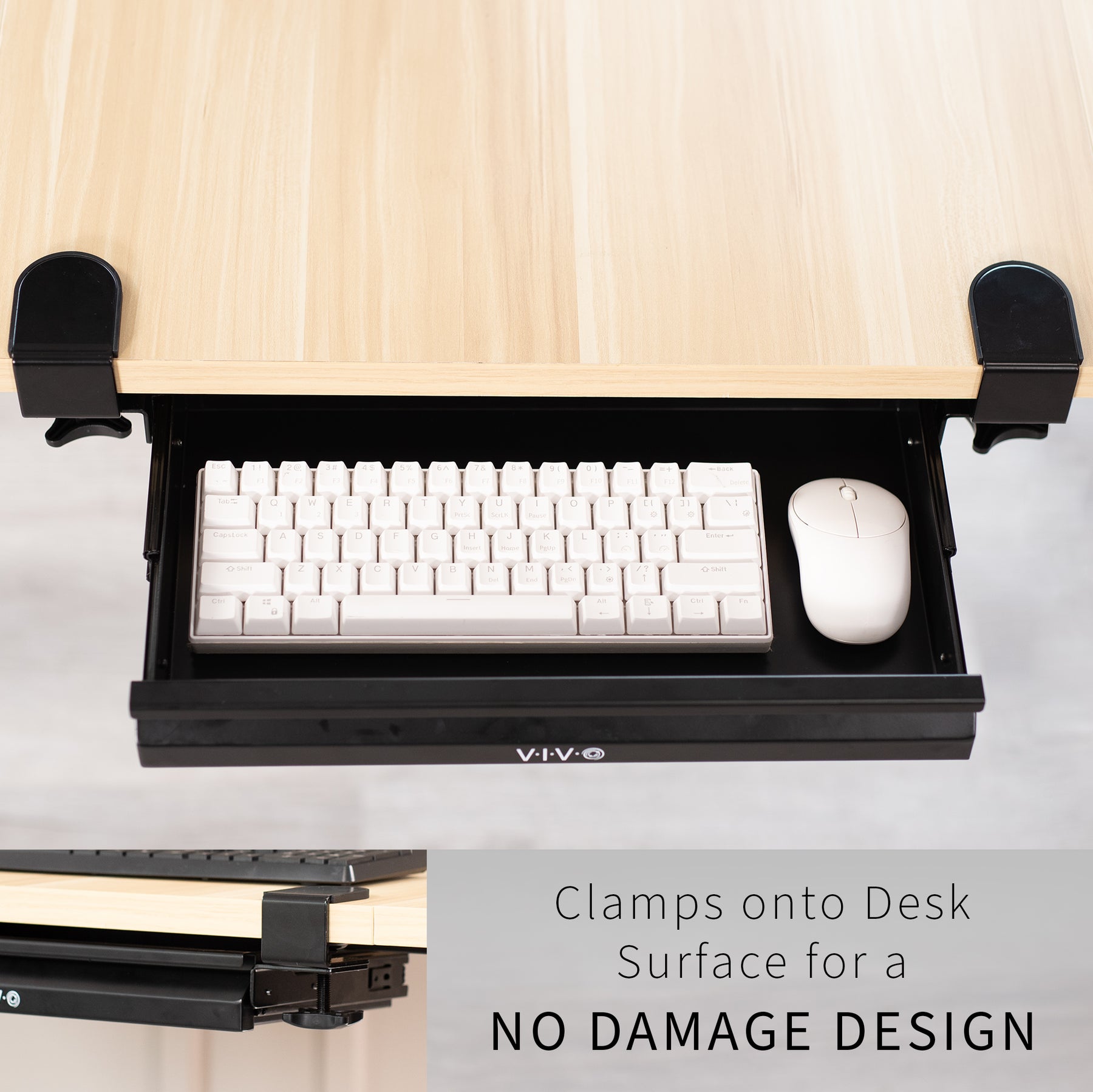 Side Storage Pocket for Desk – VIVO - desk solutions, screen