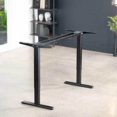 Motorized standing desk frame for raising your table top to a sitting or standing position.