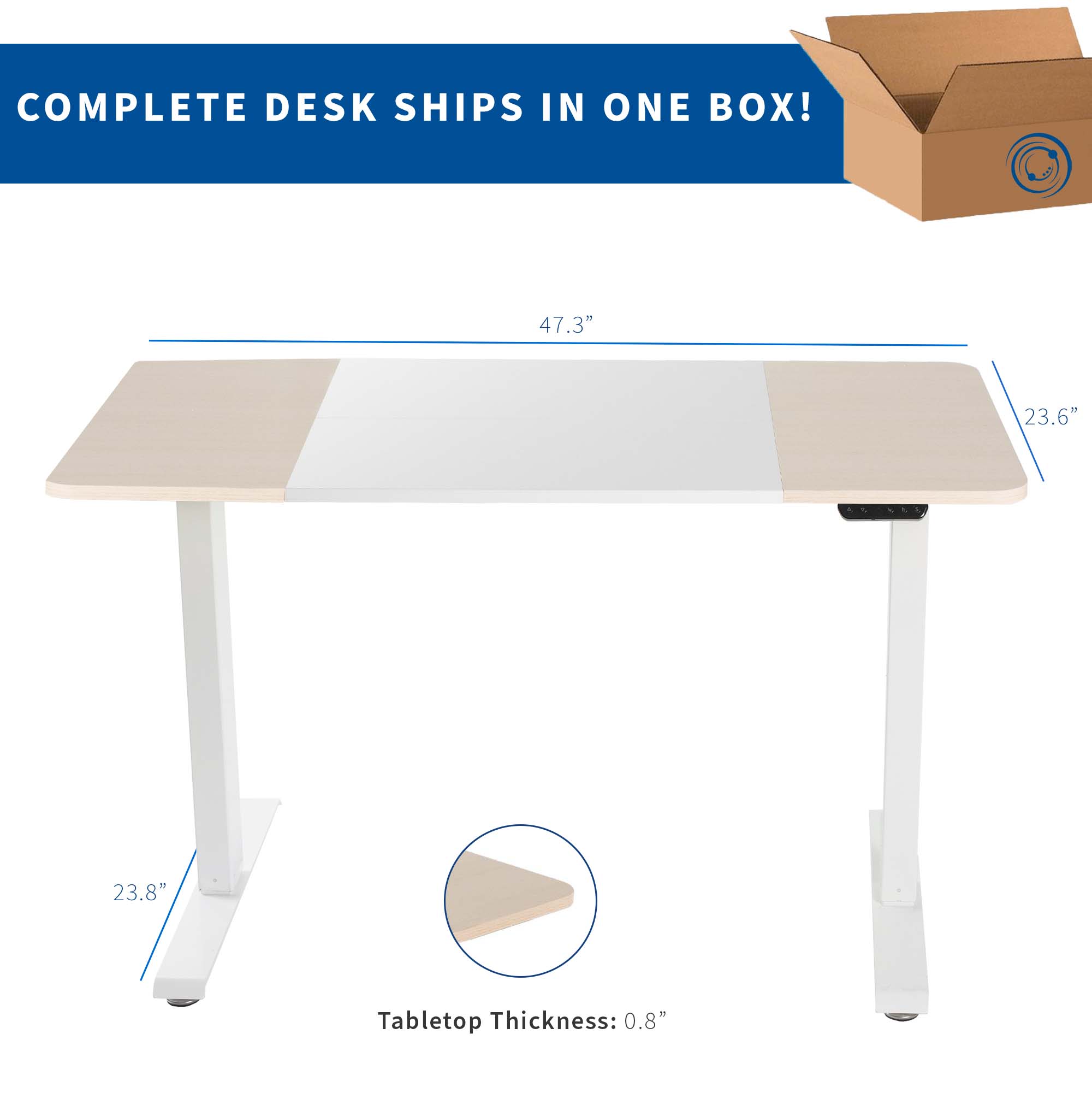 47" x 24" Electric Desk