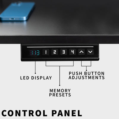 Advanced controller panel with three memory presets and a power-saving mode activated by touch.