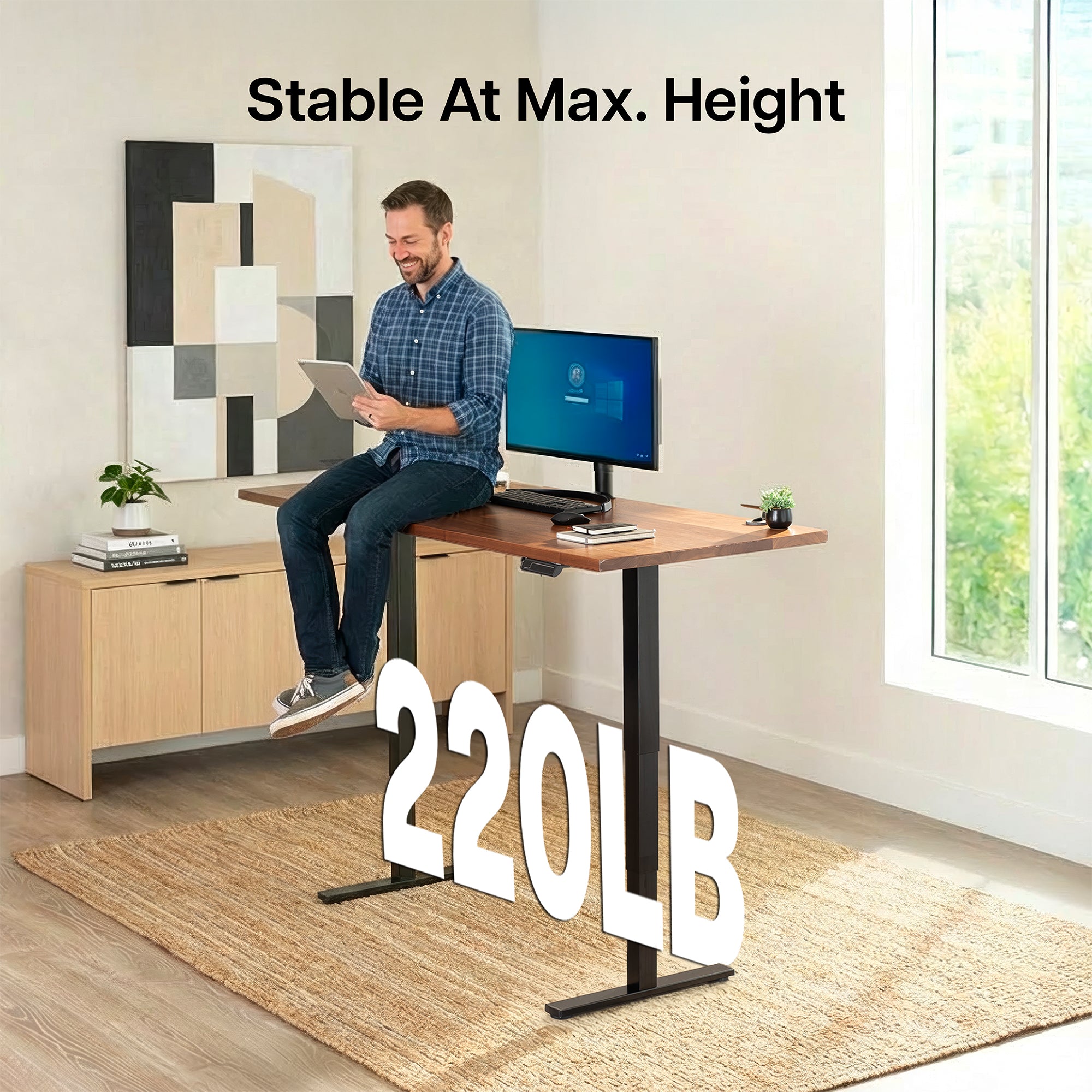 Electric Dual Motor Desk Frame – VIVO - desk solutions, screen