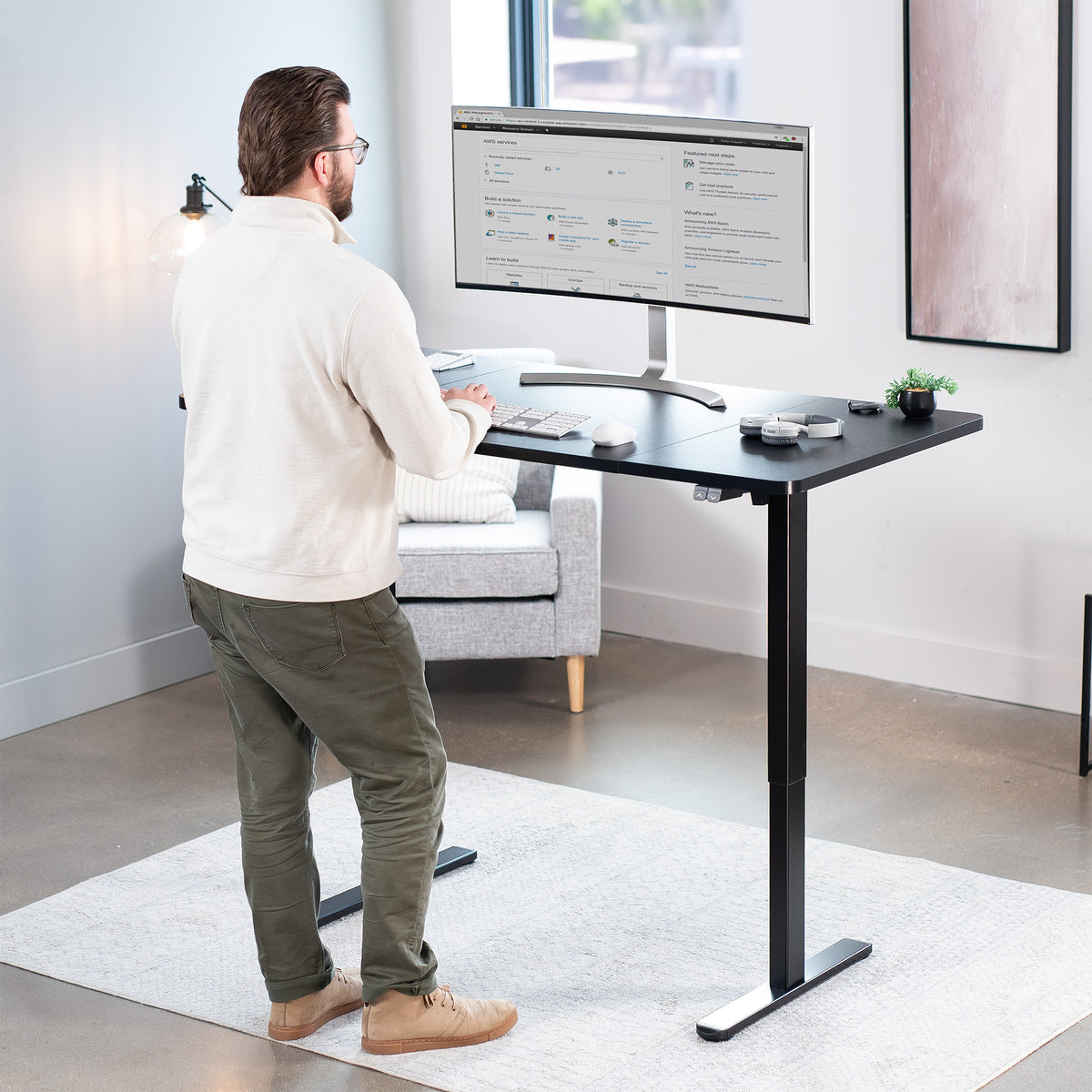 0B Series - 60" x 30" Height Adjustable Electric Desk – VIVO - desk ...